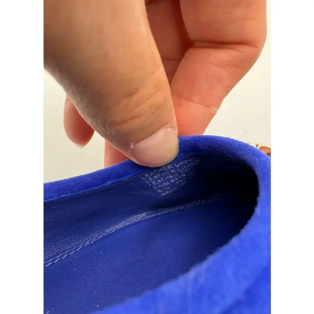 Tory Burch Eleanor Ballet Flat in Cobalt Suede size 6.5